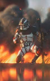 Clone Trooper Star Wars Fire 950x1534 Wallpaper Star Wars Painting Star Wars Wallpaper Star Wars Poster