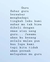 Contoh Puisi Yang Berjudul Guruku