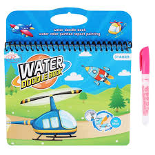 Poate începe să o coloreze. Carticica De Colorat Reutilizabila Pe Baza De Apa Elicopter Allmati Shop
