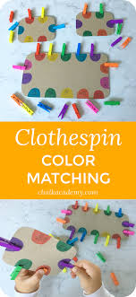 Clothespin Color Matching Fine Motor Skills Meets Color Recognition Preschool Activities Motor Skills Activities Toddler Learning Activities
