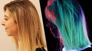 Gorgeous In Sunlight Badass In Blacklight Neon Hair Rainbow Hair Color Dark Hair Makeup