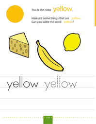 Kitchen remodel costs worksheetworks for preschoolers. Write Color Yellow Worksheet Education Com