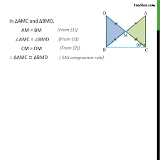 Using trigonometry to solve right triangles when at least one side of the triangle is given and either another side or one of the acute angles. Ex 7 1 8 In Right Triangle Abc Right Angled At C M Is