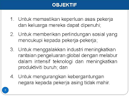Semakan ini menekankan kepada pengambilan makanan yang optimum dan sihat serta keperluan asas bukan makanan yang berkualiti. Pelaksanaan Perintah Gaji Minimum 2012 Akta Majlis Perundingan
