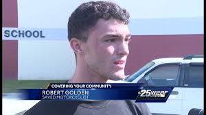 High school hero saves motorcyclist