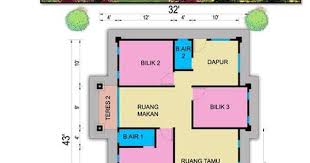 Rumah banglo mewah 5 bilik 3 bilik air jom tengok. Pelan Rumah 3 Bilik Google Search Affordable House Plans Model House Plan 2bhk House Plan