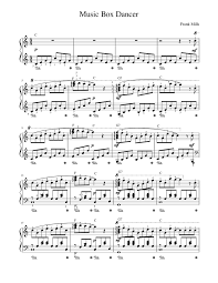 Print And Download In Pdf Or Midi Music Box Dancer Frank Mills Free Sheet Music For Piano Made By Practical Piano Sheet Music Flute Sheet Music Music Box