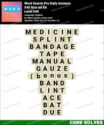 We did not find results for: Word Search Pro 540 First Aid Kit Answers Game Solver