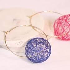ふんわり空気を包んだ ストリングボールピアス ジュエリー diy イヤリング ピアス