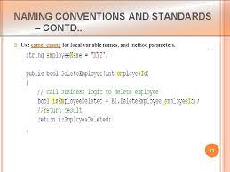 A naming convention to eliminate spaces in a name, but to ease readability with capitalization. What Are Coding Standards Coding Standards Are Guidelines