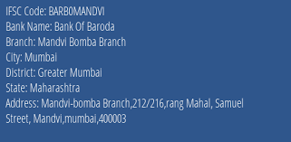 Through the rbi (reserve bank of india), bank of baroda assigns a unique ifsc code to each of its branches. Ifsc Code Barb0mandvi Of Bank Of Baroda Mandvi Bomba Branch Branch Maharashtra Codeforbanks Com