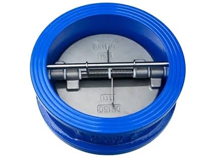 VALVULA RETENCAO WAFER DUPLA PORTINHOLA CORPO FOFO DISCO INOX 4 EPDM 150LBS
