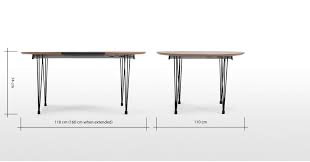 ryland set van uitschuifbare eettafel en 4 stoelen walnoot en zwart table a rallonge table ronde rallonge table a manger extensible