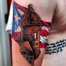Rose and cross back of neck design. 50 Puerto Rican Flag Tattoo Ideas For Men Puerto Rico Designs