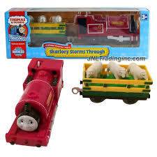 Hit Toy Thomas And Friends Trackmaster Motorized Railway 2 Pack Train Set Skarloey Storms Through With Sheeps Loaded Wagon Thomas And Friends Train Set Train Table Layout