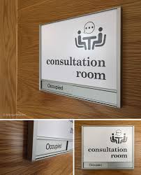 Meeting Room Privacy Nameplate Sign Silver Anodised Aluminium Consultation Room Door Nameplate With A5 Landscape Ch Name Plate Room Signs Glass Office Doors