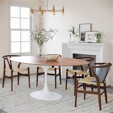 Saarinen Tulip Oval Dining Table In 2020 Oval Table Dining Walnut Dining Table Saarinen Oval Dining Table