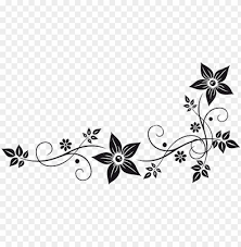 Flower images black and white clipart. Vector Graphics Flower Border Black White Clip Art Flowers Black And White Png Image With Transparent Background Toppng