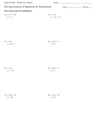 Examples of how to solve systems of equations by substitution method. 29 Solving Linear Systems By Substitution Worksheet Answers Free Worksheet Spreadsheet