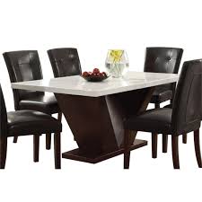 The glass can be clear, frosted or tinted for your dining room table set. Acme Forbes 59 Wood Dining Table Sears Marketplace