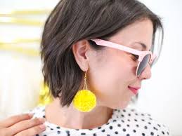 How To Make Cute Diy Pompom Dangle Earrings