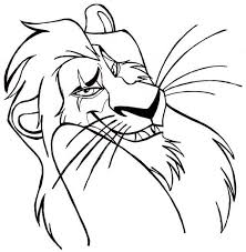 Scar probably did this in canon with mufasa's corpse after they find it in the valley and cried.crocodile tears for good pr. Lion King The Evil Scar The Lion King Coloring Page Lion King Drawings King Drawing Lion King Pictures