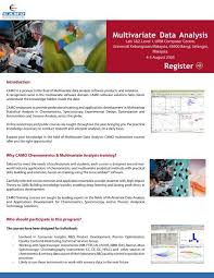 Need to promote the contents of your pdf files? Multivariate Data Analysis Training Malaysia Camo