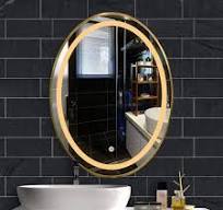 China Factory Custom Oval Round LED Lighted Mirror/Silver Mirror/Bathroom  Wall Mirror/Makeup Mirror