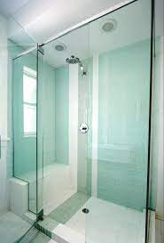 Green glass subway tile bathroom. Frosted Sage Green Glass Subway Tile Contemporary Bathrooms Bathroom Design Glass Bathroom
