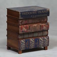 Glass top stacked book coffee table. Antique Stack Of Chidren S Books Side Table With Drawers Dmw Furniture Company