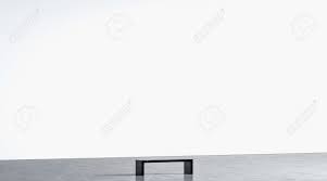 Download Blank White Huge Gallery Wall With Bench In Museum Mockup Side Stock Photo Picture And Royalty Free Image Image 122920778