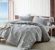 Twin xl sized set of glacier gray/granite gray reversible comforter includes: Neutral Twin Xl Queen Or King Bedding Oversized Stylish Gray Colored Unique Printed Soft Cotton Comforter