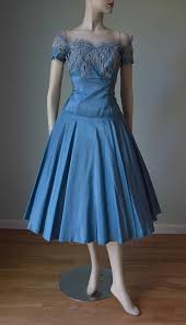1950s Taffeta Party Dress With Lace Bust And Off Shoulder Taffeta Party Dress Dresses Lace Dress