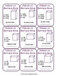 Surface Area Vs Volume Prisms And Cylinders Situation Sort Cards Middle School Math Teaching Math Math Measurement