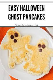 Halloween Ghost Pancakes Recipe Somewhat Simple Recipe In 2020 How To Make Pancakes Best Pancake Recipe Halloween Pancakes