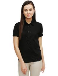 Elie tahari womens shay gold silk puff sleeve blouse wrap top shirt l 9052. Ladies Black Formal Shirt Shop Clothing Shoes Online
