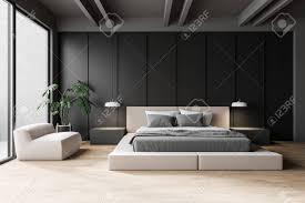 White master bedroom furniture sets impressive photography intended for master bedroom ideas white furniture. Luxury Modern Master Bedroom Interior With Dark Grey Walls Wooden Stock Photo Picture And Royalty Free Image Image 142658442