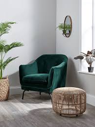 Forest Green Velvet Occasional Chair In 2020 Living Room Green Velvet Chairs Living Room