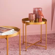 Shopping vlog opération canapé chez ikea. Bout De Canape Metal Mirror Dore L 40 X H 43 Cm Leroy Merlin