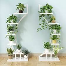 Standing Flower Shelf Living Room Balcony Plant Shelf Flower Pot Stands With Wood Plant Plant Decor Indoor Balcony Plants Garden Rack