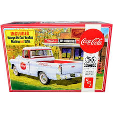 Check out our coca cola toy truck selection for the very best in unique or custom, handmade pieces from our vehicles shops. Skill 3 Model Kit 1955 Chevrolet Cameo Pickup Truck Coca Cola W Vintage Vending Machine Dolly 1 25 Scale Model Amt Target