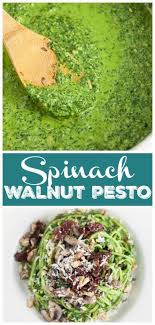 Spinach Walnut Pesto Walnut Pesto Healthy Pesto Recipes Pesto