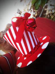 Candy Cane Hat Maybe Topper For Peppermint And Snow Tree Peppermint Christmas Christmas Ornaments Christmas