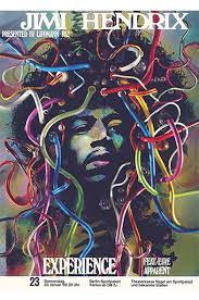 Vintage hand drawn poster with electric guitar, ornate wings and lettering rock and roll on grunge background. 20 000 Reward 1969 Jimi Hendrix Berlin Sportpalast Concert Posters Vintage Rock Posters Vintage Rock Posters