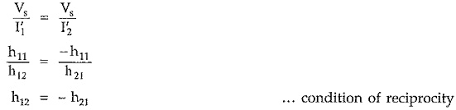Generally we have considered the currents in both the ports are entering the port and both are positive. Condition For Reciprocity Of A Two Port Network