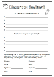 Classroom Contract Freebie In Using The Form Of A Contract Where The Responsibilities Of Both Students Classroom Contract Behavior Contract Student Behavior