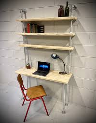 Build a home office space that's as unique as you are with our wide selection of home office essentials. Industrial Home Office Desk With Shelves 5 Feet Wide Savi