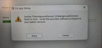 Eabackgroundservice Failed To Start When Installing Ea Desktop Answer Hq