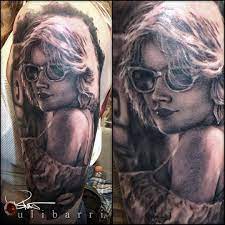 Alabama Worley True Romance Tattoo By Brian Ulibarri Realism Coloredtattoos Blackandgrey Portraits Ulibarri Art Tattoo Black And Grey Tattoos Grey Tattoo