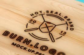 A Fresh Looking Wood Burning Psd Logo Mockup With A Pyrogravure Art Style To Create Burn Marks Of Your Design On Wood Logo Wood Logo Design Wood Logo Branding